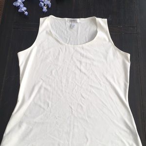 Dress Barn White Sleeveless Top